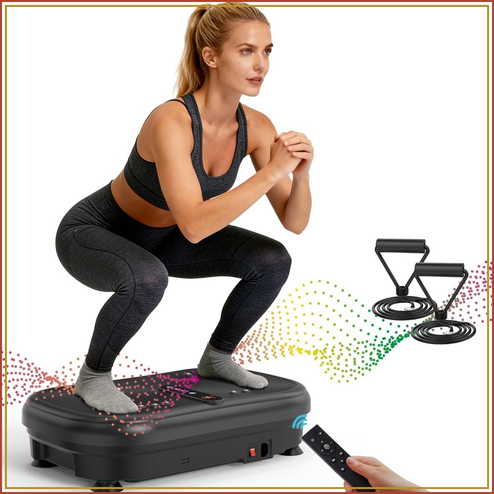 Leg Home Gym Workout - AXV Vibration Plate Fitness Platform Exercise