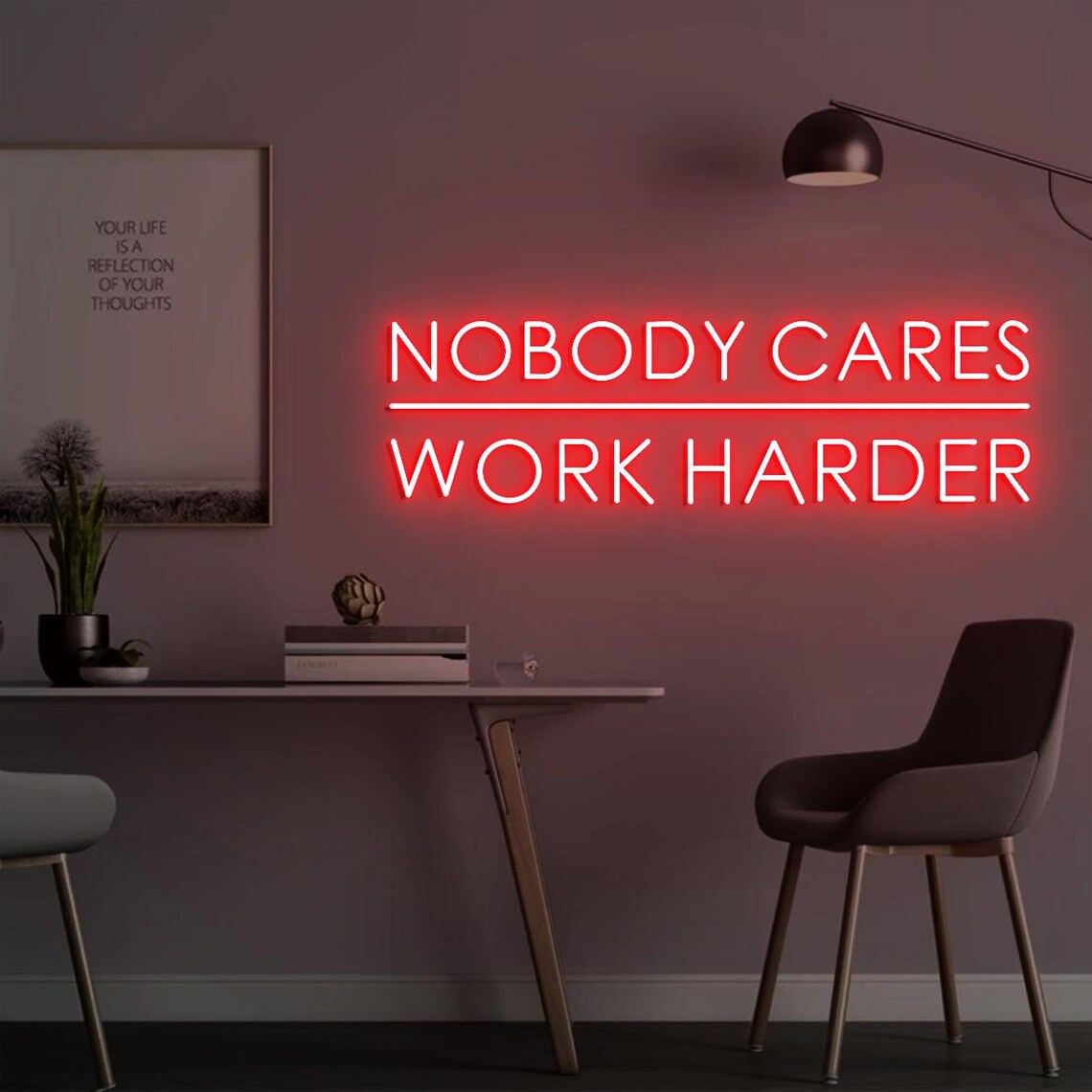 Nobody Cares Work Harder Neon  - огляд і ціна Home Gym Outdoor Ideas