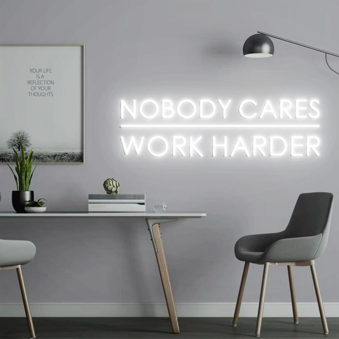 Nobody Cares Work Harder Neon  - огляд і ціна Home Gym Outdoor Ideas