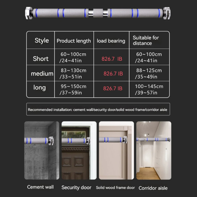 Telescopic Doorway Pull Up Bar - огляд і ціна Suspension Trainer Door