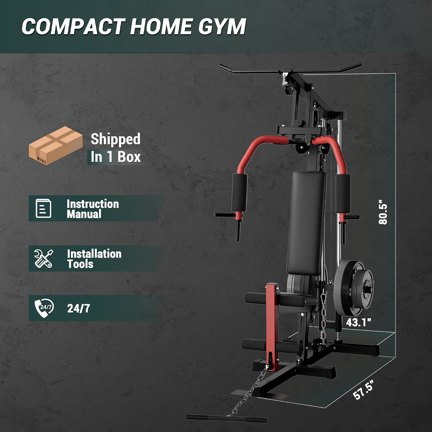 Full-Body Home Gym Machine wit - огляд і ціна Home Gym Lat Pulldown