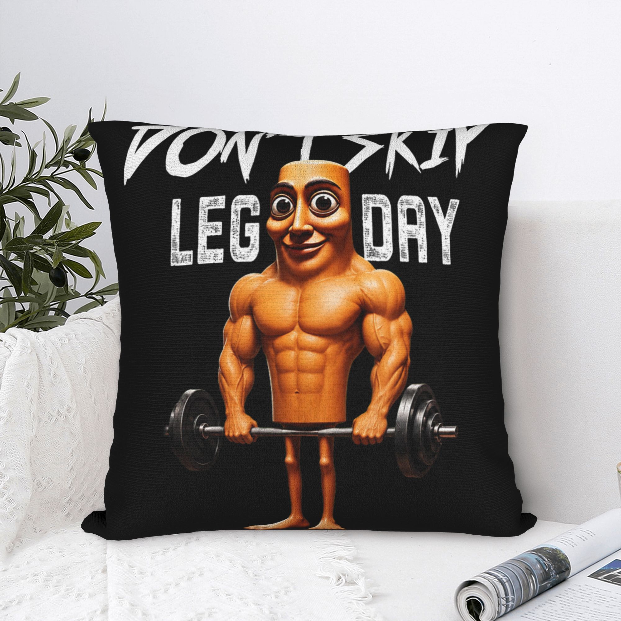 Pillow Case Don't Skip Leg Day - огляд і ціна Home Gym Leg Day