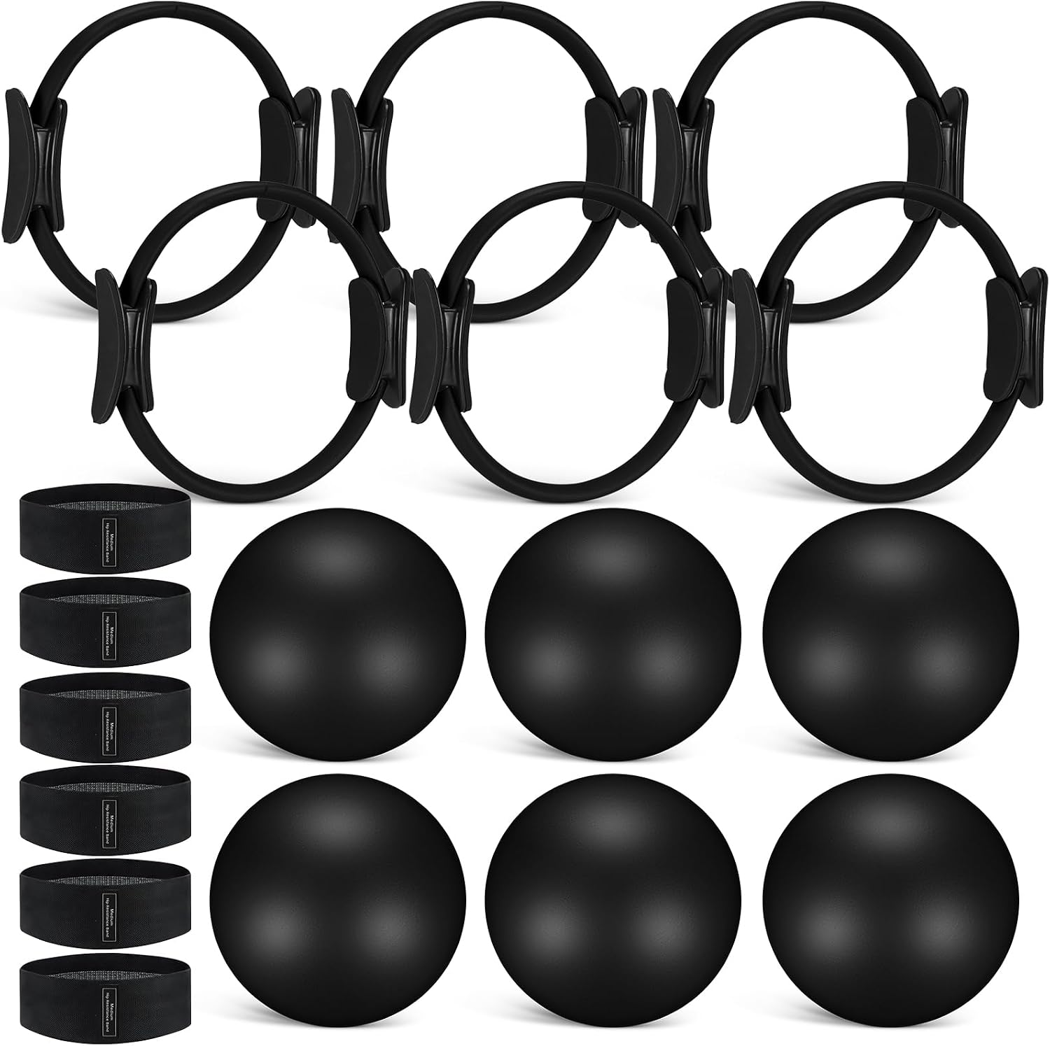 18 Pcs Pilates Ring And Ball S - огляд і ціна Resistance Loop Mini Band