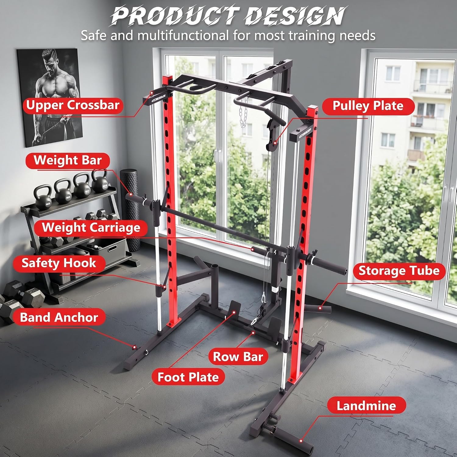 All-in-One Smith Machine Power - огляд і ціна Home Gym Lat Pulldown