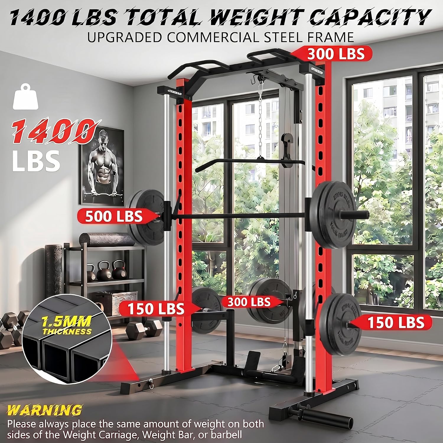 All-in-One Smith Machine Power - огляд і ціна Home Gym Lat Pulldown