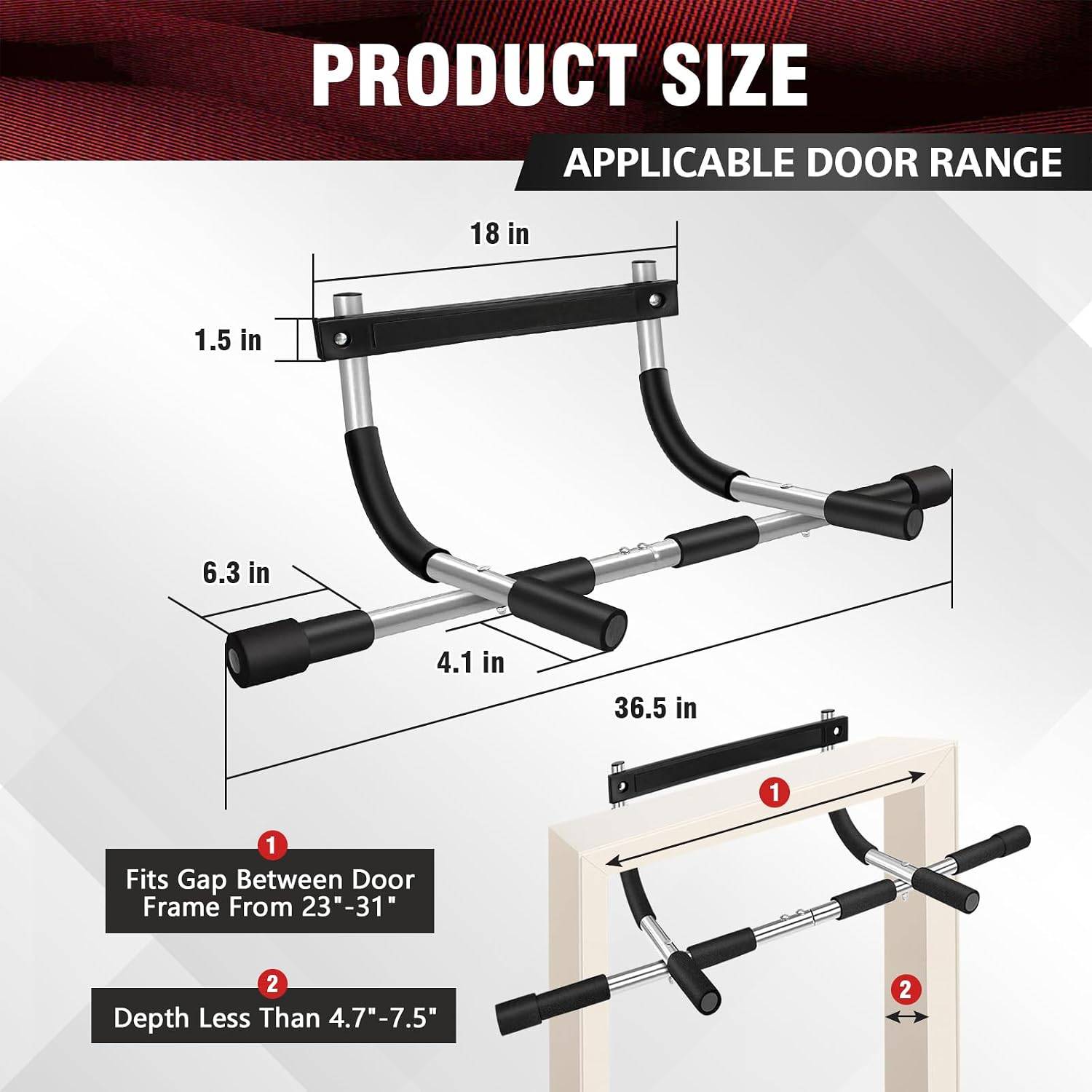 Adjustable Chin Up Bar Exercis - огляд і ціна Suspension Trainer Door
