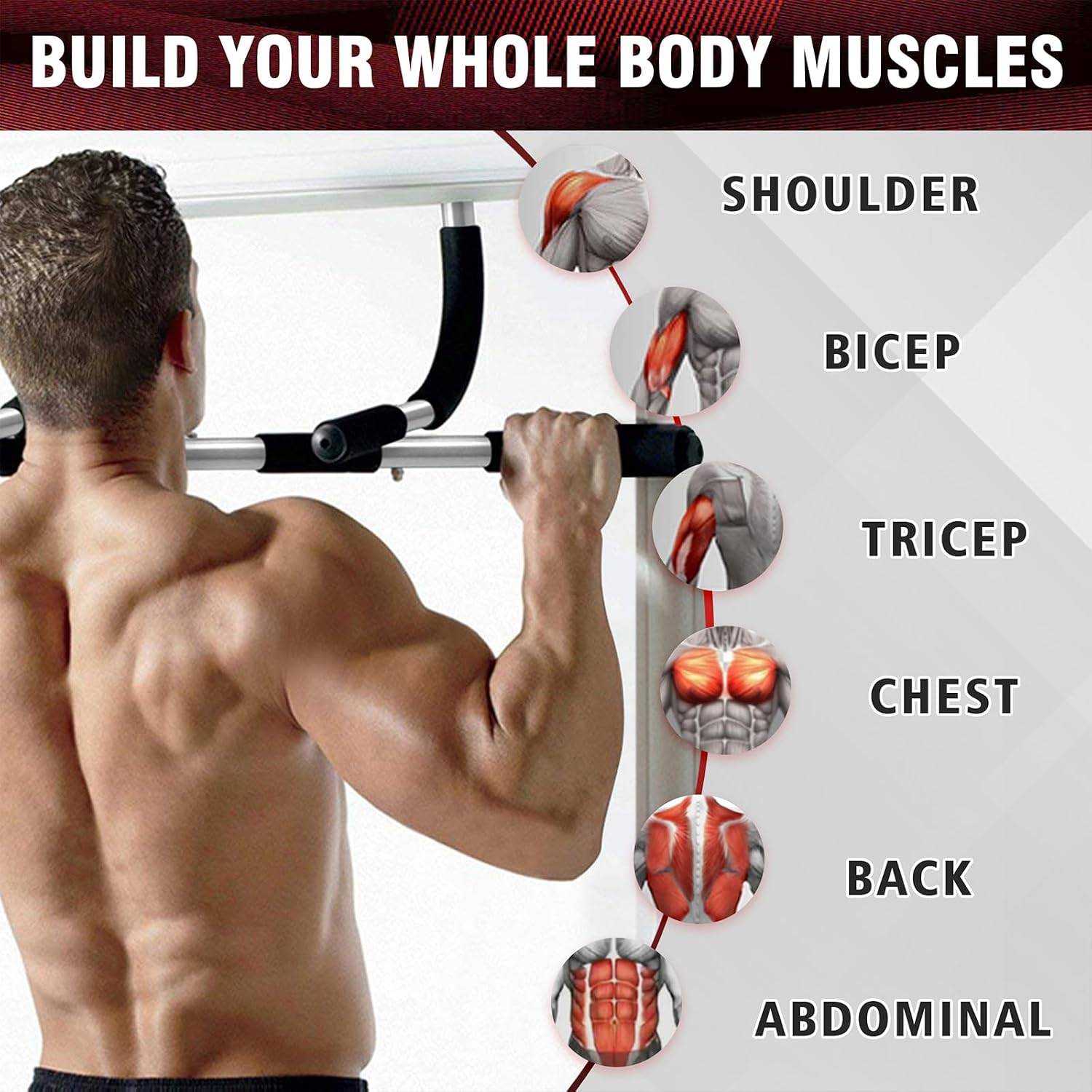 Adjustable Chin Up Bar Exercis - огляд і ціна Suspension Trainer Door